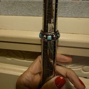 Turquoise and Silver Women's Ring